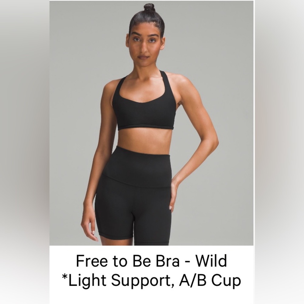 Lululemon Free To Be Bra - Black size 10